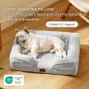imageBedsure Orthopedic Dog Beds Large Sized Dog  Washable Large Dog Cat Bed Waterproof Comfort Dogs Couch Sofa with Washable Removable Cover Pet Bed with Nonskid Bottom Grey 35quotEther Grey