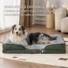 imageBedsure Orthopedic Dog Beds Large Sized Dog  Washable Large Dog Cat Bed Waterproof Comfort Dogs Couch Sofa with Washable Removable Cover Pet Bed with Nonskid Bottom Grey 35quotDark Green