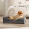 imageBedsure Orthopedic Dog Beds Large Sized Dog  Washable Large Dog Cat Bed Waterproof Comfort Dogs Couch Sofa with Washable Removable Cover Pet Bed with Nonskid Bottom Grey 35quotDark Grey