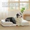 imageBedsure Orthopedic Dog Beds Large Sized Dog  Washable Large Dog Cat Bed Waterproof Comfort Dogs Couch Sofa with Washable Removable Cover Pet Bed with Nonskid Bottom Grey 35quotIvory