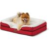 imageBedsure Orthopedic Dog Beds Large Sized Dog  Washable Large Dog Cat Bed Waterproof Comfort Dogs Couch Sofa with Washable Removable Cover Pet Bed with Nonskid Bottom Grey 35quotRed