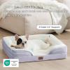 imageBedsure Orthopedic Dog Beds Large Sized Dog  Washable Large Dog Cat Bed Waterproof Comfort Dogs Couch Sofa with Washable Removable Cover Pet Bed with Nonskid Bottom Grey 35quotLavender
