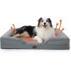 imageBedsure Orthopedic Dog Beds Large Sized Dog  Washable Large Dog Cat Bed Waterproof Comfort Dogs Couch Sofa with Washable Removable Cover Pet Bed with Nonskid Bottom Grey 35quotSelf WarmingGrey