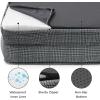 imageBedsure Orthopedic Dog Beds Large Sized Dog  Washable Large Dog Cat Bed Waterproof Comfort Dogs Couch Sofa with Washable Removable Cover Pet Bed with Nonskid Bottom Grey 35quotPlaidBlack