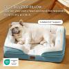 imageBedsure Orthopedic Dog Beds Large Sized Dog  Washable Large Dog Cat Bed Waterproof Comfort Dogs Couch Sofa with Washable Removable Cover Pet Bed with Nonskid Bottom Grey 35quotDune Haze Blue