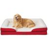 imageBedsure Orthopedic Dog Beds Large Sized Dog  Washable Large Dog Cat Bed Waterproof Comfort Dogs Couch Sofa with Washable Removable Cover Pet Bed with Nonskid Bottom Grey 35quotRed
