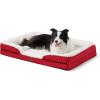 imageBedsure Orthopedic Dog Beds Large Sized Dog  Washable Large Dog Cat Bed Waterproof Comfort Dogs Couch Sofa with Washable Removable Cover Pet Bed with Nonskid Bottom Grey 35quotRed