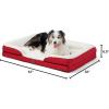 imageBedsure Orthopedic Dog Beds Large Sized Dog  Washable Large Dog Cat Bed Waterproof Comfort Dogs Couch Sofa with Washable Removable Cover Pet Bed with Nonskid Bottom Grey 35quotRed