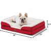 imageBedsure Orthopedic Dog Beds Large Sized Dog  Washable Large Dog Cat Bed Waterproof Comfort Dogs Couch Sofa with Washable Removable Cover Pet Bed with Nonskid Bottom Grey 35quotRed