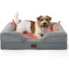imageBedsure Orthopedic Dog Beds Large Sized Dog  Washable Large Dog Cat Bed Waterproof Comfort Dogs Couch Sofa with Washable Removable Cover Pet Bed with Nonskid Bottom Grey 35quotSelf WarmingGrey
