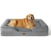 imageBedsure Orthopedic Dog Beds Large Sized Dog  Washable Large Dog Cat Bed Waterproof Comfort Dogs Couch Sofa with Washable Removable Cover Pet Bed with Nonskid Bottom Grey 35quotGrey
