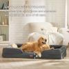 imageBedsure Orthopedic Dog Beds Large Sized Dog  Washable Large Dog Cat Bed Waterproof Comfort Dogs Couch Sofa with Washable Removable Cover Pet Bed with Nonskid Bottom Grey 35quotDark Grey