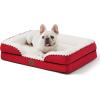imageBedsure Orthopedic Dog Beds Large Sized Dog  Washable Large Dog Cat Bed Waterproof Comfort Dogs Couch Sofa with Washable Removable Cover Pet Bed with Nonskid Bottom Grey 35quotRed