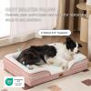 imageBedsure Orthopedic Dog Beds Large Sized Dog  Washable Large Dog Cat Bed Waterproof Comfort Dogs Couch Sofa with Washable Removable Cover Pet Bed with Nonskid Bottom Grey 35quotPink