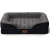 imageBedsure Orthopedic Dog Beds Large Sized Dog  Washable Large Dog Cat Bed Waterproof Comfort Dogs Couch Sofa with Washable Removable Cover Pet Bed with Nonskid Bottom Grey 35quotPlushBlack
