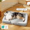imageBedsure Orthopedic Dog Beds Large Sized Dog  Washable Large Dog Cat Bed Waterproof Comfort Dogs Couch Sofa with Washable Removable Cover Pet Bed with Nonskid Bottom Grey 35quotEther Grey