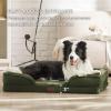 imageBedsure Orthopedic Dog Beds Large Sized Dog  Washable Large Dog Cat Bed Waterproof Comfort Dogs Couch Sofa with Washable Removable Cover Pet Bed with Nonskid Bottom Grey 35quotMoss Green
