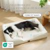 imageBedsure Orthopedic Dog Beds Large Sized Dog  Washable Large Dog Cat Bed Waterproof Comfort Dogs Couch Sofa with Washable Removable Cover Pet Bed with Nonskid Bottom Grey 35quotIvory
