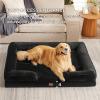 imageBedsure Orthopedic Dog Beds Large Sized Dog  Washable Large Dog Cat Bed Waterproof Comfort Dogs Couch Sofa with Washable Removable Cover Pet Bed with Nonskid Bottom Grey 35quotBlack