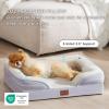 imageBedsure Orthopedic Dog Beds Large Sized Dog  Washable Large Dog Cat Bed Waterproof Comfort Dogs Couch Sofa with Washable Removable Cover Pet Bed with Nonskid Bottom Grey 35quotLavender