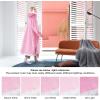 imageBedsure Oversized Blanket Hoodie  Longlength Wearable Hooded Blanket Sweatshirt with Side Split Belt and Big Hood Giant Warm Sherpa Sweater Blanket Jacket Pink