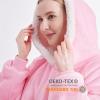 imageBedsure Oversized Blanket Hoodie  Longlength Wearable Hooded Blanket Sweatshirt with Side Split Belt and Big Hood Giant Warm Sherpa Sweater Blanket Jacket Pink