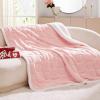 imageBedsure Valentines Day Throw Blanket  Soft and Warm Sherpa Heart Throws Valentines Day Decor Gifts for Her Love Pink 50quotx60quotPink Love