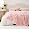imageBedsure Valentines Day Throw Blanket  Soft and Warm Sherpa Heart Throws Valentines Day Decor Gifts for Her Love Pink 50quotx60quotPink Love