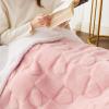 imageBedsure Valentines Day Throw Blanket  Soft and Warm Sherpa Heart Throws Valentines Day Decor Gifts for Her Love Pink 50quotx60quotPink Love