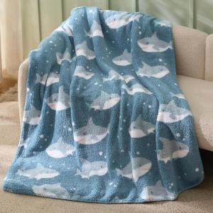 imageBedsure Cute Strawberry Decor Throw Blanket Pink for Kids  Soft Fleece Throw Home Decor for Girls Women Teens as Birthday Gifts GentleSoft Cozy Fruit Pattern Blankets for Couch Bed Camping 50x60Shark