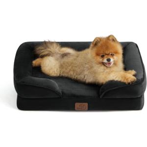imageBedsure Orthopedic Dog Beds Large Sized Dog  Washable Large Dog Cat Bed Waterproof Comfort Dogs Couch Sofa with Washable Removable Cover Pet Bed with Nonskid Bottom Grey 35quotBlack