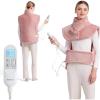 imageBedsure Wrap Heating Pad for Neck and Shoulders and Back  Birthday Gifts for Men Women Electric Heated Pad for Full Body Fast Heating Extra Large 24quotx38quot ETL Certified Grey02  Pink