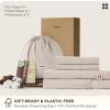 imageBedsure 100 GOTS Organic Cotton Sheets Fair Trade Certified King Bedding Set EcoFriendly UltraSoft 17 inches Deep Pocket King Sheet Sateen Weave Cotton Luxurious Hotel Bed Set Ivory02  Linen