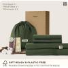imageBedsure 100 GOTS Organic Cotton Sheets Fair Trade Certified King Bedding Set EcoFriendly UltraSoft 17 inches Deep Pocket King Sheet Sateen Weave Cotton Luxurious Hotel Bed Set Ivory03  Olive Green