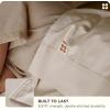 imageBedsure 100 GOTS Organic Cotton Sheets Fair Trade Certified King Bedding Set EcoFriendly UltraSoft 17 inches Deep Pocket King Sheet Sateen Weave Cotton Luxurious Hotel Bed Set Ivory02  Linen