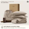 imageBedsure Cotton Duvet Cover Queen 100 GOTS Organic Cotton Duvet Cover Set Fair Trade Certified Queen Bedding Set EcoFriendly UltraSoft Breathable Home Bedding for All SeasonsIvory 90quotx90quot07  Cooling Khaki No Comforter