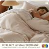 imageBedsure Cotton Duvet Cover Queen 100 GOTS Organic Cotton Duvet Cover Set Fair Trade Certified Queen Bedding Set EcoFriendly UltraSoft Breathable Home Bedding for All SeasonsIvory 90quotx90quot003  Linen  Organic