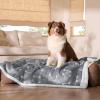 imageBedsure Waterproof Blanket for Bed  Soft Print Sherpa Fleece Pet Cat Dog Blankets for Large Dogs Couch Protection Soft Plush Reversible Furniture Protector Twin Size 60quotx80quot Smokey GreySmokey Grey