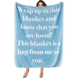 imageBedsure Get Well Gifts for Women  Thinking of You Gifts for Women Men After Surgery Healing Blanket with Inspirational Words Breast Cancer Care Blanket for Mom Elderly ampamp Adults Blue 50x60 InchBaby Blue
