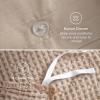 imageBedsure 100 Cotton Duvet Cover Queen Size with Fitted Sheet  4 Pieces Coconut White Waffle Weave Bedding Set GentleSoft and Breathable Includes 1 Duvet Cover 90x90 1 Fitted Sheet 2 Pillow Shams05  Khaki No Comforter