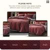 imageBedsure 100 Cotton Duvet Cover Queen Size with Fitted Sheet  4 Pieces Coconut White Waffle Weave Bedding Set GentleSoft and Breathable Includes 1 Duvet Cover 90x90 1 Fitted Sheet 2 Pillow Shams08  Maroon Red No Comforter