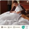 imageBedsure 100 Cotton Duvet Cover Queen Size with Fitted Sheet  4 Pieces Coconut White Waffle Weave Bedding Set GentleSoft and Breathable Includes 1 Duvet Cover 90x90 1 Fitted Sheet 2 Pillow Shams02  Bright White No Comforter