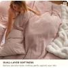 imageBedsure 100 Cotton Duvet Cover Queen Size with Fitted Sheet  4 Pieces Coconut White Waffle Weave Bedding Set GentleSoft and Breathable Includes 1 Duvet Cover 90x90 1 Fitted Sheet 2 Pillow Shams09  Pink No Comforter