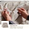 imageBedsure 100 Cotton Duvet Cover Queen Size with Fitted Sheet  4 Pieces Coconut White Waffle Weave Bedding Set GentleSoft and Breathable Includes 1 Duvet Cover 90x90 1 Fitted Sheet 2 Pillow Shams04  Linen No Comforter