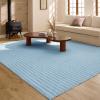 imageBedsure 5x7 Faux Wool Area Rugs for Living Room Machine Washable Carpet NonSlip Backing Pet Friendly Throw Rug for Bedroom Dining Room Gray05  Celestial Blue