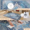 imageBedsure 5x7 Faux Wool Area Rugs for Living Room Machine Washable Carpet NonSlip Backing Pet Friendly Throw Rug for Bedroom Dining Room Gray10  Blue