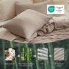 imageBedsure Cooling Muslin Cotton Duvet Cover Queen Size  Cotton Blend Rayon Derived from Bamboo Duvet Covet Set for Hot Sleepers  UltraSoft ampamp Breathable ampamp Lightweight Bedding Set Oat Milk 90quotx90quot06  Cooling Muslin  Khaki No Comforter