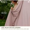 imageBedsure Cooling Sheets Rayon Derived from Bamboo ampamp Cotton Blend GentleSoft Breathable Queen Sheet Set Deep Pocket Up to 18 Inches Hotel Luxury Bedding for Hot Sleepers Dusty BlueRose Pink