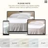 imageBedsure Cooling Sheets Rayon Derived from Bamboo ampamp Cotton Blend GentleSoft Breathable Queen Sheet Set Deep Pocket Up to 18 Inches Hotel Luxury Bedding for Hot Sleepers Dusty BlueWhite