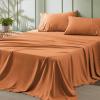 imageBedsure King Size Sheets Set  4 Pieces Soft King Sheets  Breathable ampamp Cooling  Hotel Luxury  Easy Care Polyester Microfiber Bedding for Women Men Dusty Pink22  Dusty Orange